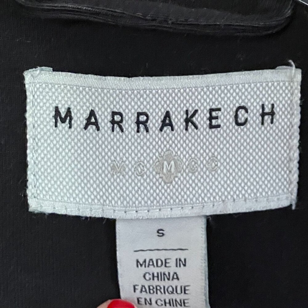Marrakech Womens Anthropologie Asymmetrical Zip Moto Jacket Small Black AN EXC - Picture 6 of 10
